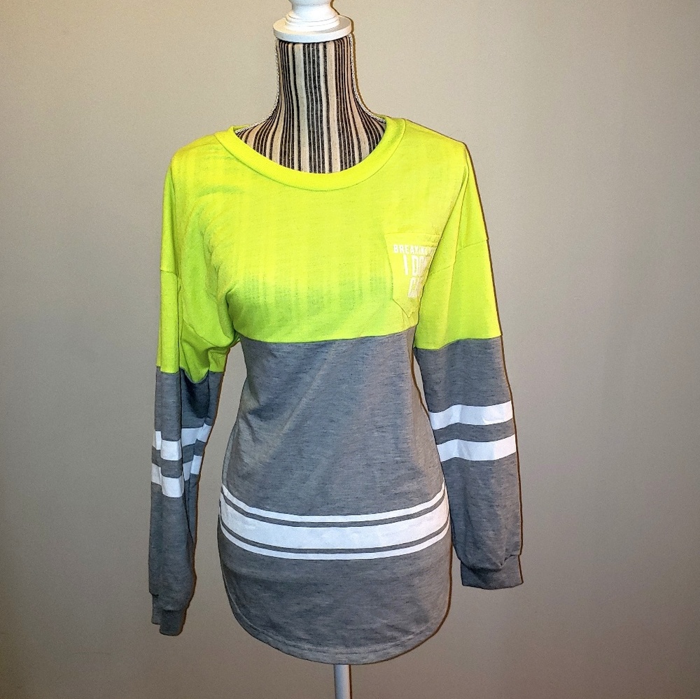 3/$20 Rue21 Varsity Style Shirt "I Don't Care"